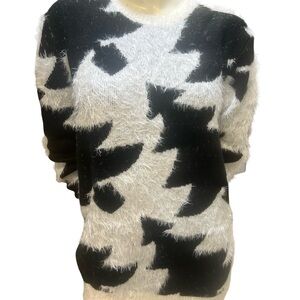ASOS Black and White Patterned Sweater medium